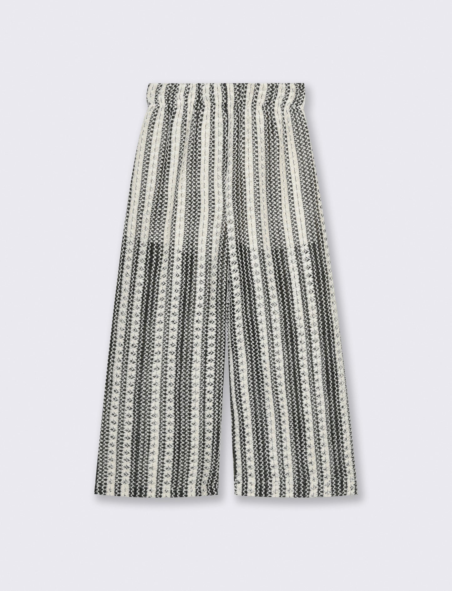 Pantaloni in tessuto a rete traforato. - Fantasia