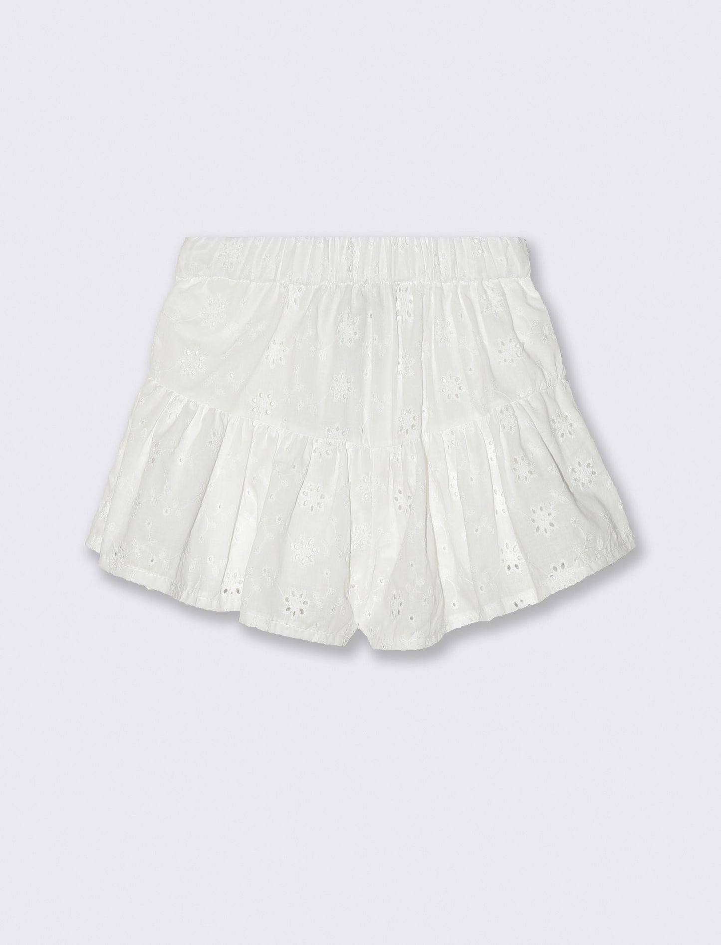 Short in pizzo san gallo con nodo. - Bianco