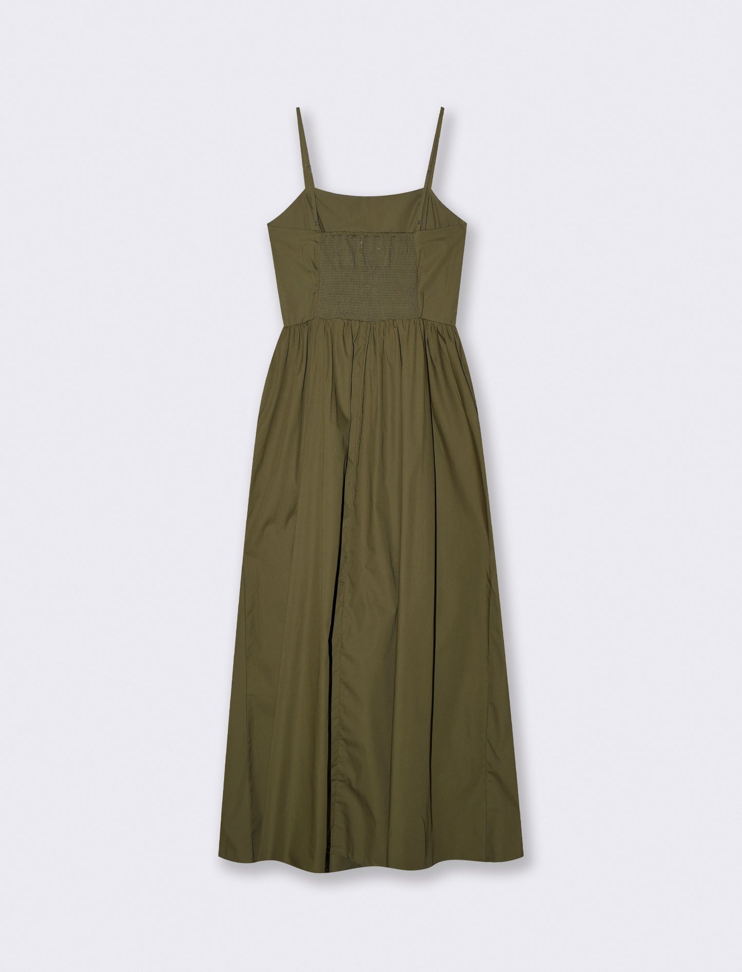 Vestito lungo in cotone con bretelle - Kaky 1