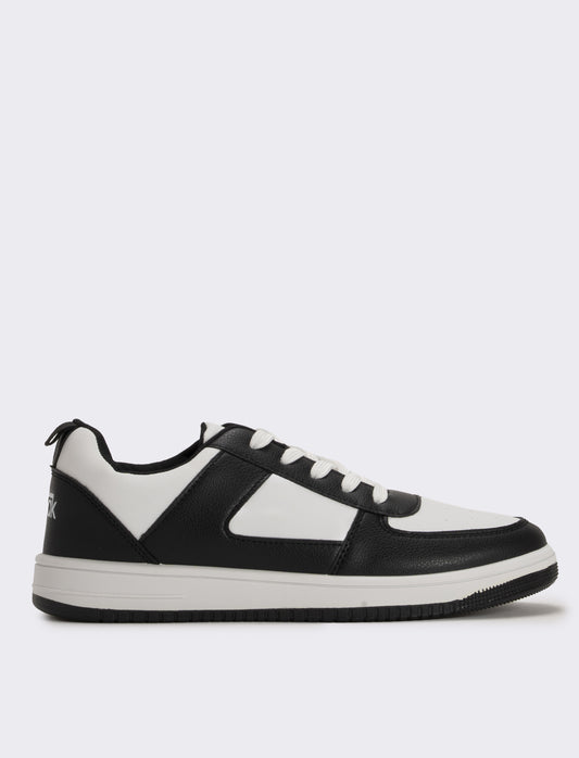 Bicolor men's sneakers white and black - White