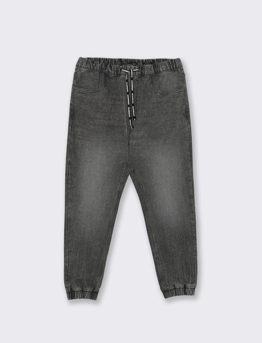 Jeans jogger con vita elasticizzata - Grigio scuro