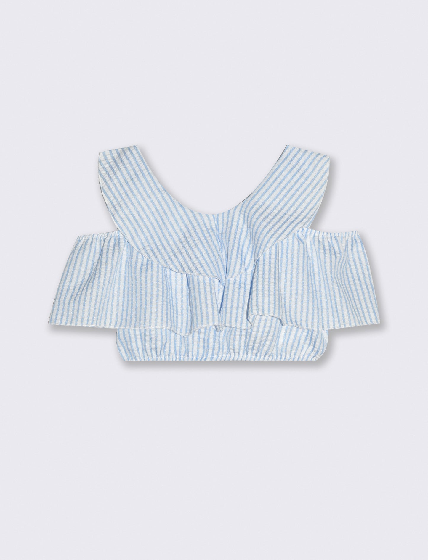 Top con rouches - Righe