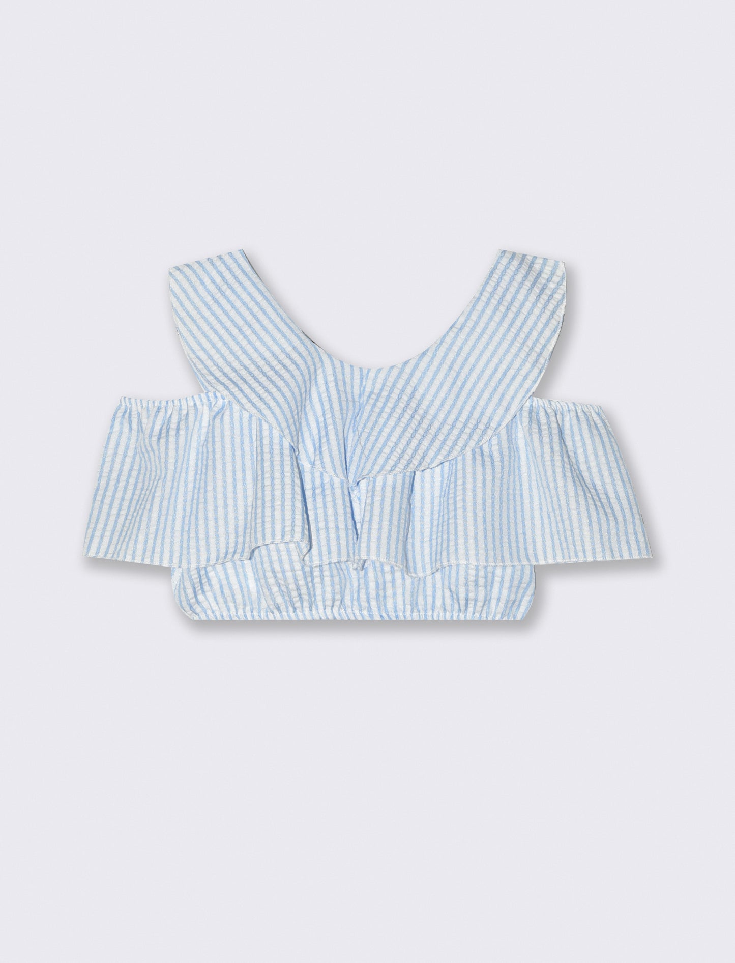 Top con rouches - Righe