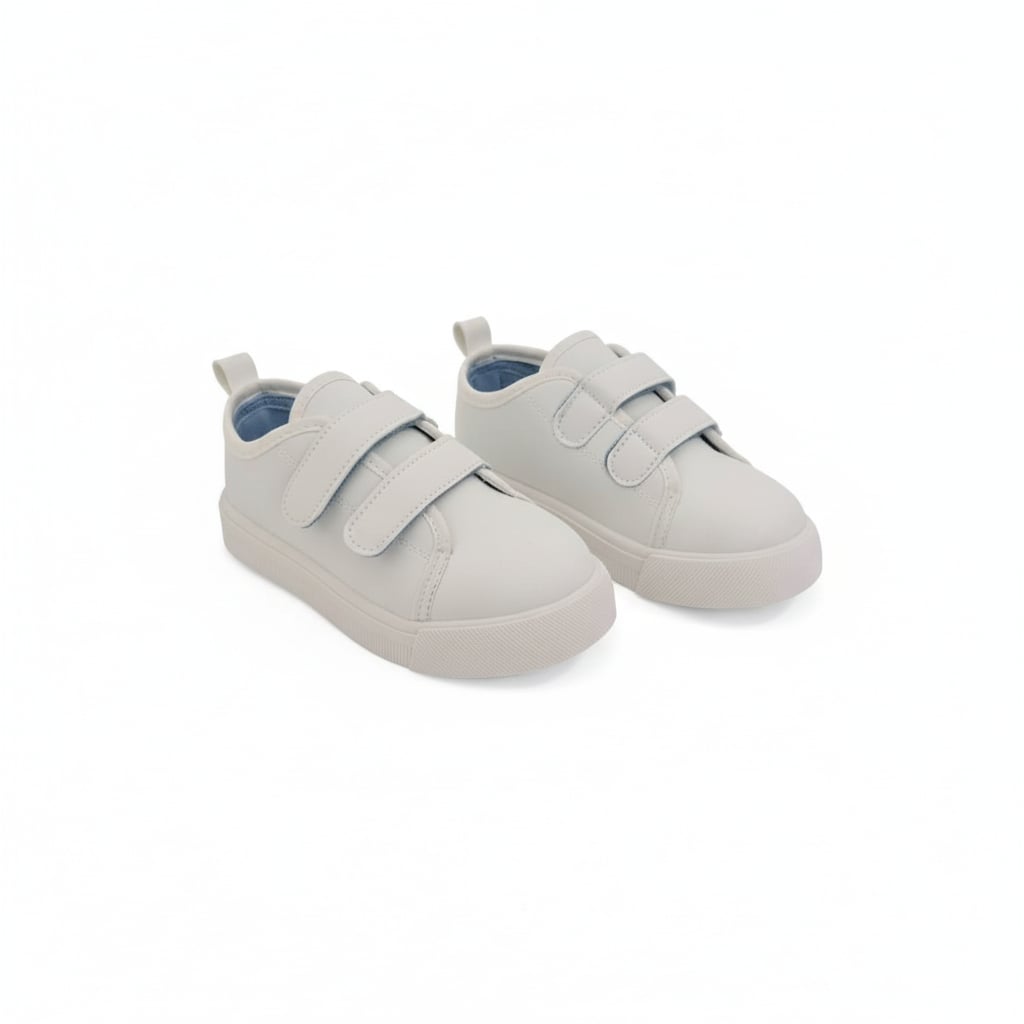 Sneakers basic da bambino. - Bianco