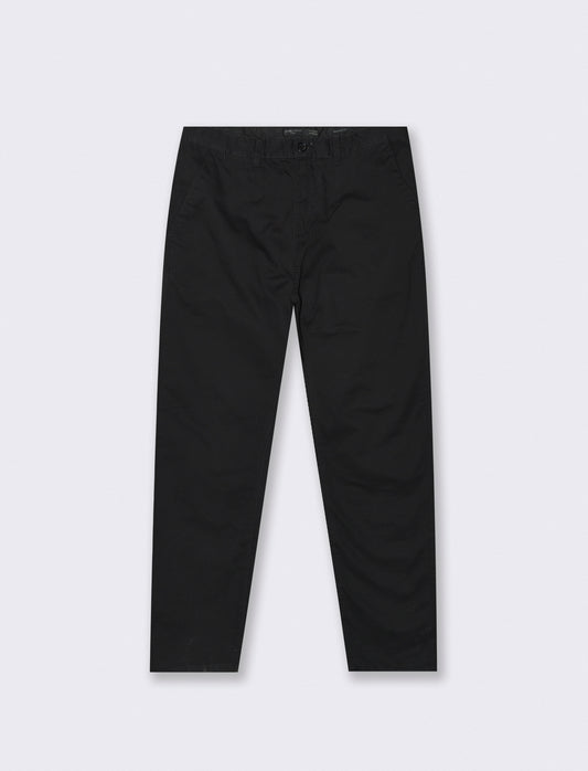 Pantaloni Chino Regular Fit in Cotone - Nero