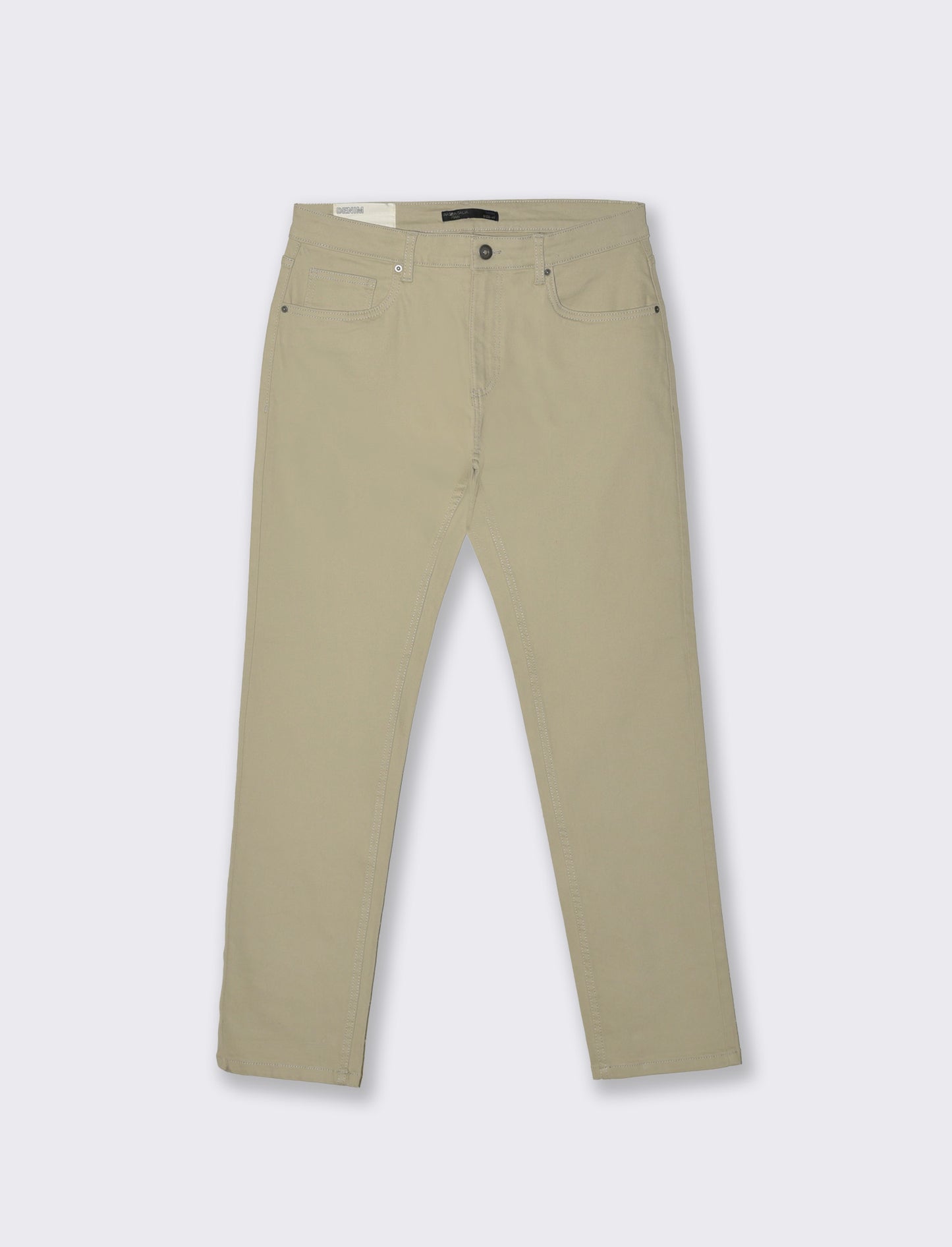 Pantaloni Slim Fit 5 Tasche Effetto Slavato - Grigio stone