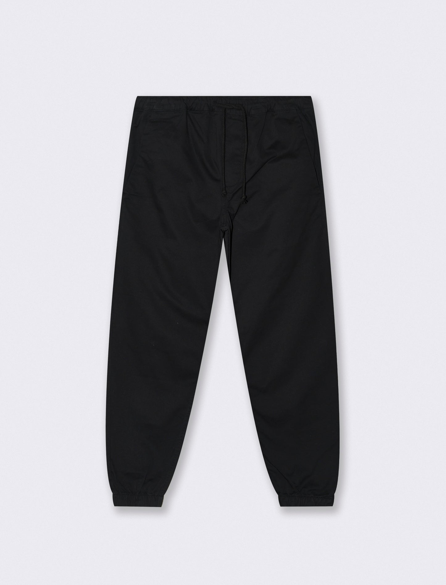 Stretch Twill Jogger Pants - Black