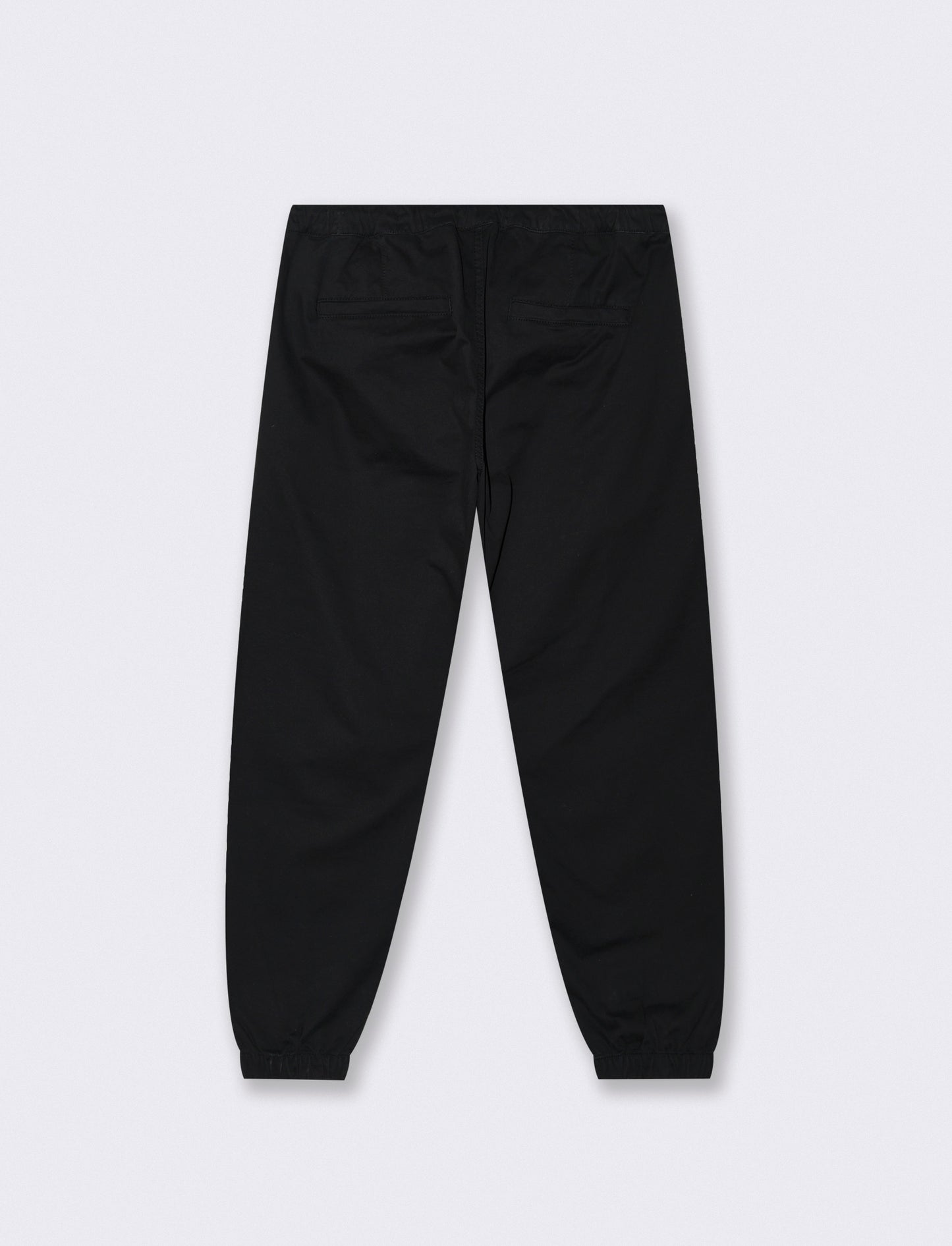 Stretch Twill Jogger Pants - Black