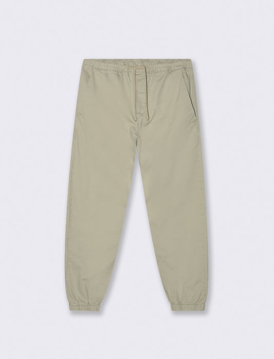Stretch Twill Jogger Pants - Grey