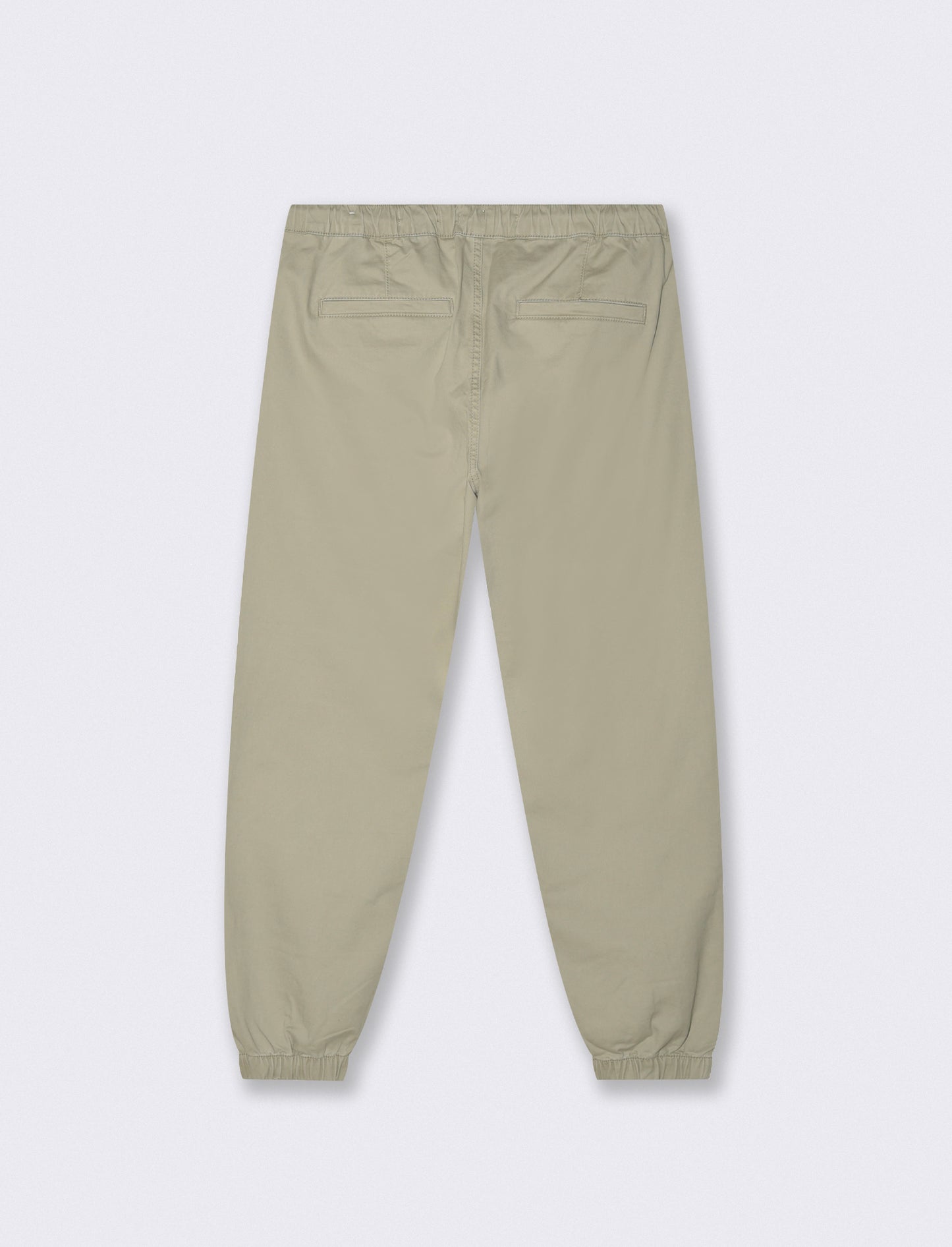 Pantaloni jogger in twill elasticizzato - Grigio stone