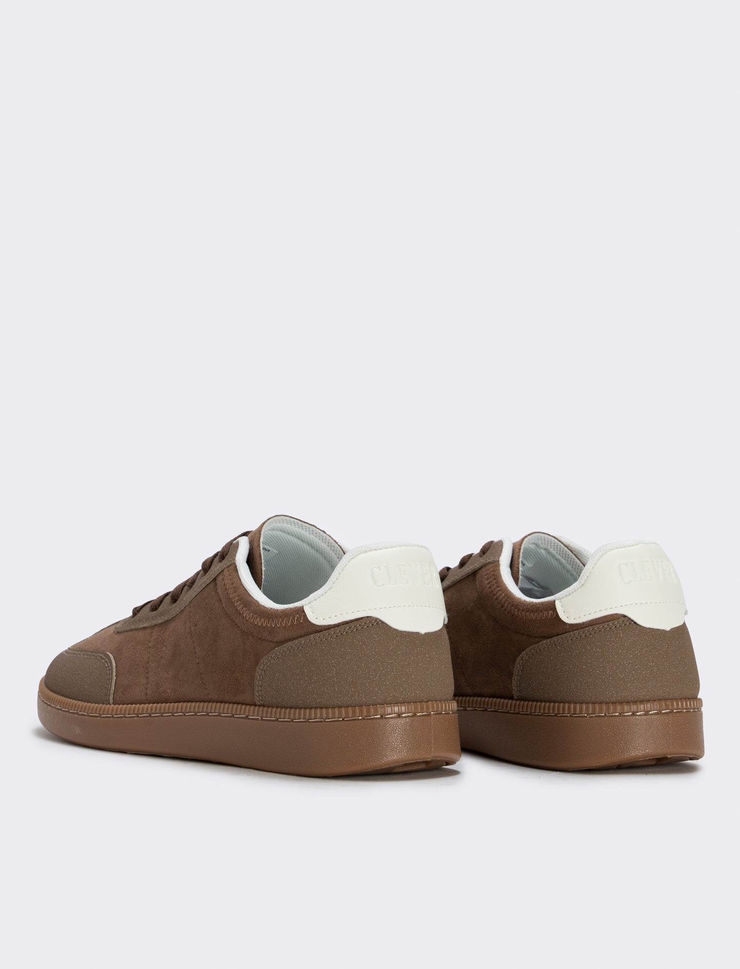 Sneakers marroni effetto scamosciato uomo - Marrone
