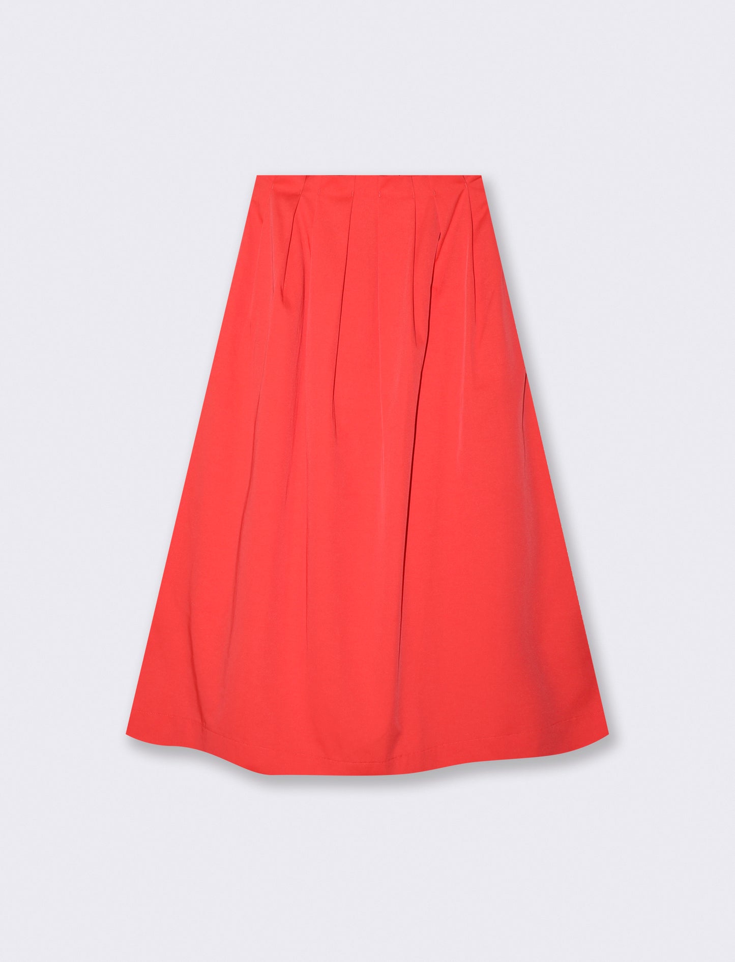 Gonna Loungette Vita Alta con Zip Invisibile - Aragosta