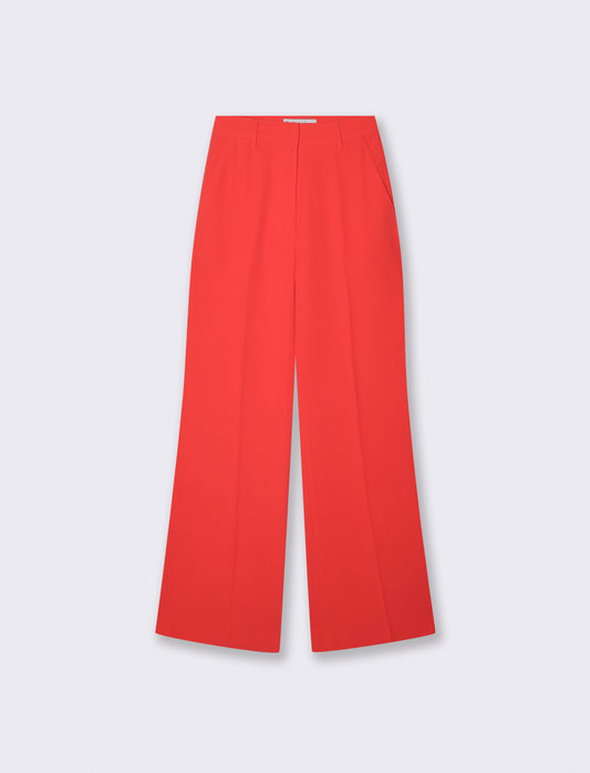 Pantalone a vita alta con gamba larga - Aragosta