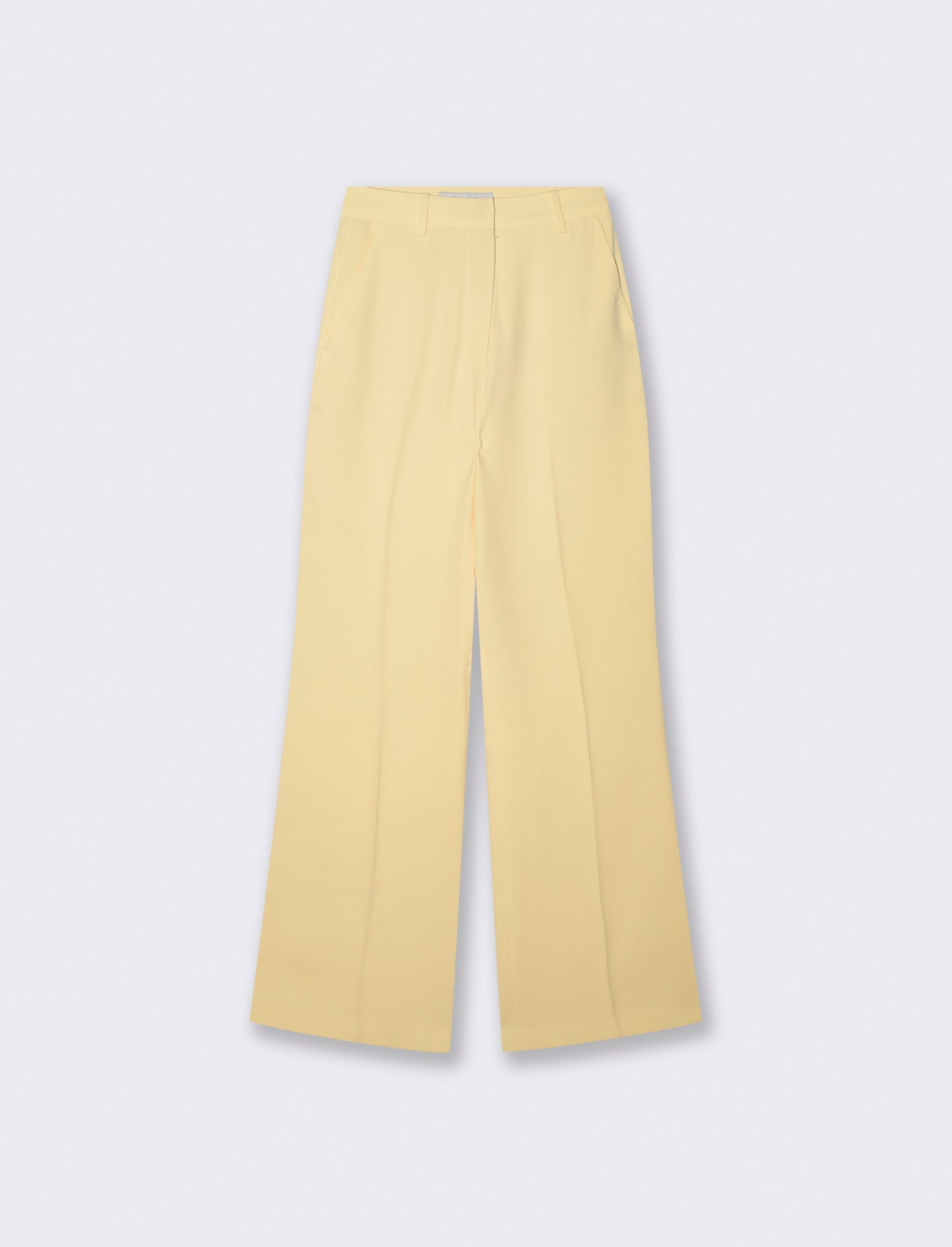 High-waisted wide-leg pants - White