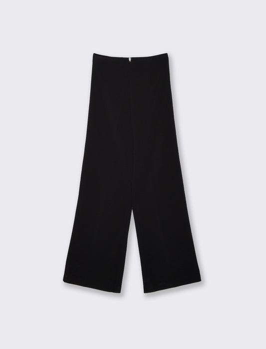 Pantalone Vita Super Alta con Gamba Larga - Nero