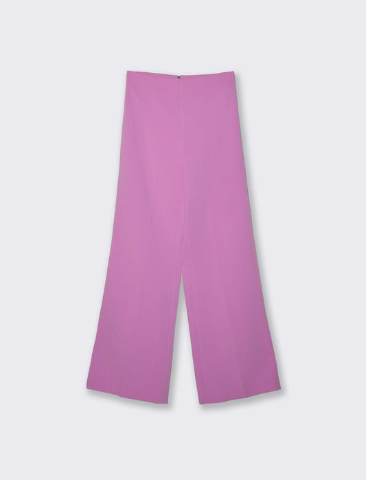Pantalone Vita Super Alta con Gamba Larga - Viola orchidea