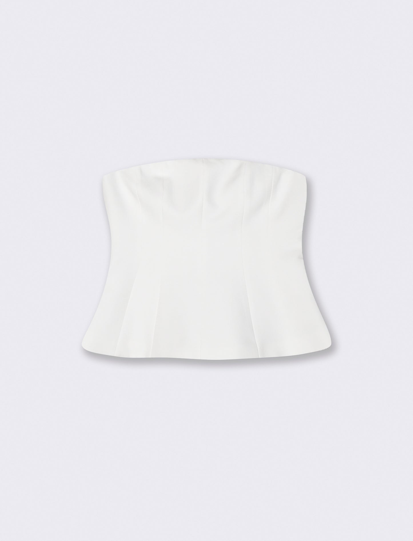 Top a fascia con zip invisibile retro - Bianco latte