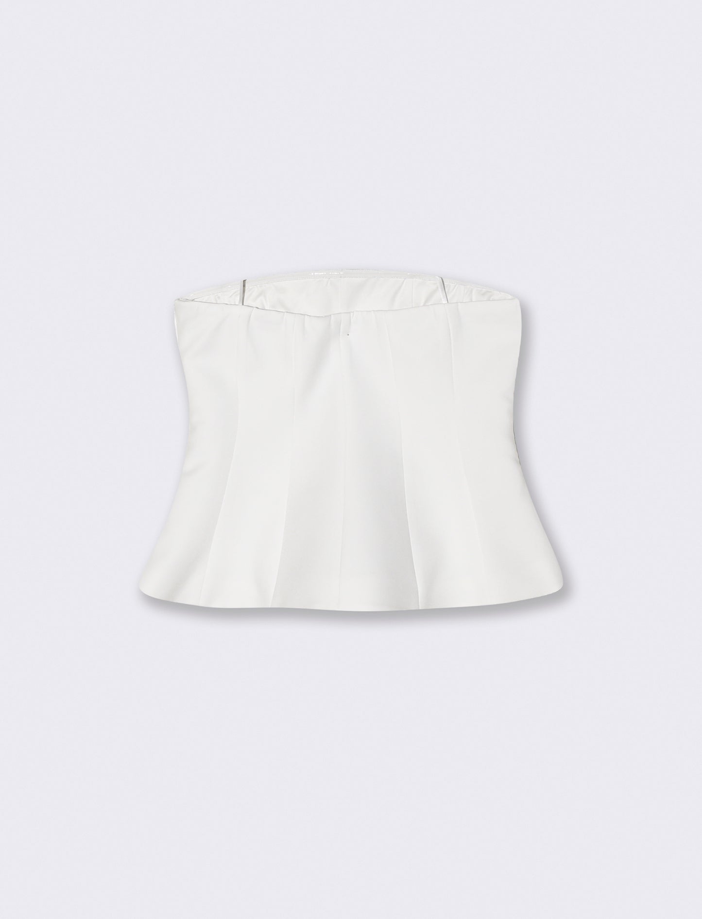 Top a fascia con zip invisibile retro - Bianco latte