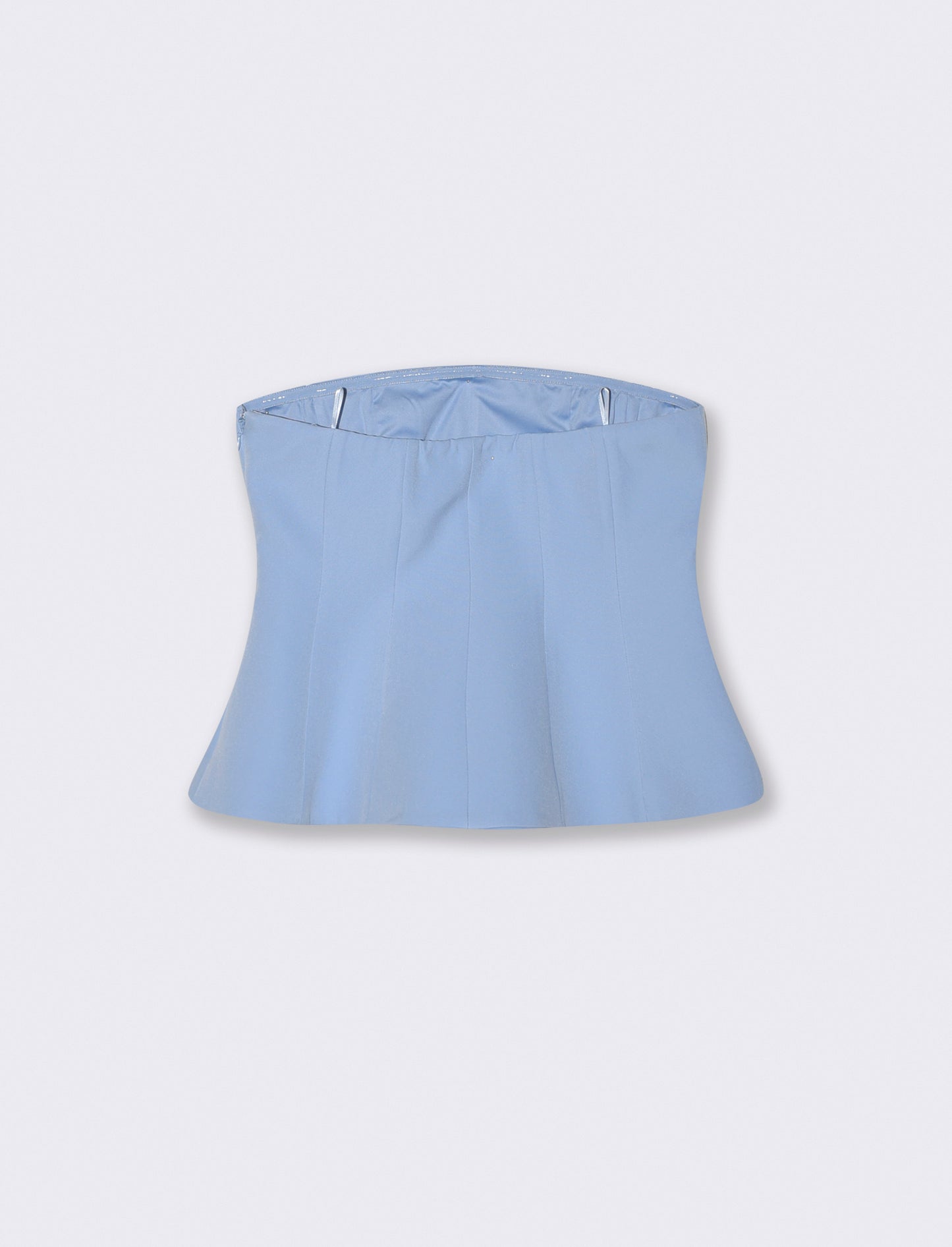 Top a fascia con zip invisibile retro - Azzurro cielo
