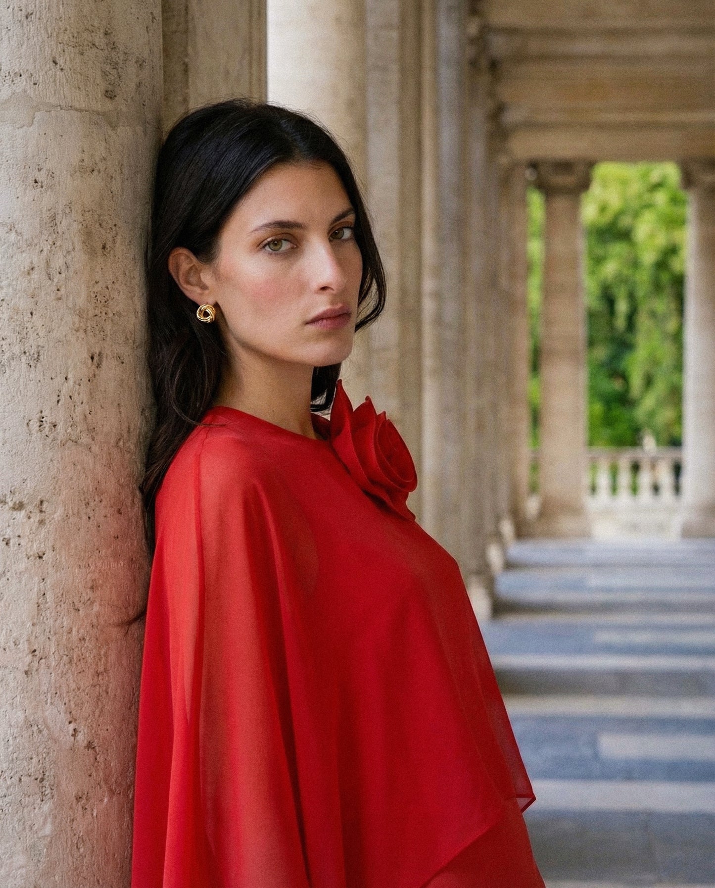 Poncho Mantella con Scollo a Barca - Aragosta