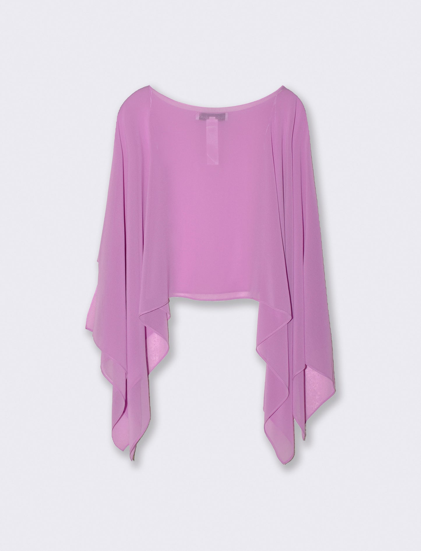 Poncho Mantella con Scollo a Barca - Viola orchidea