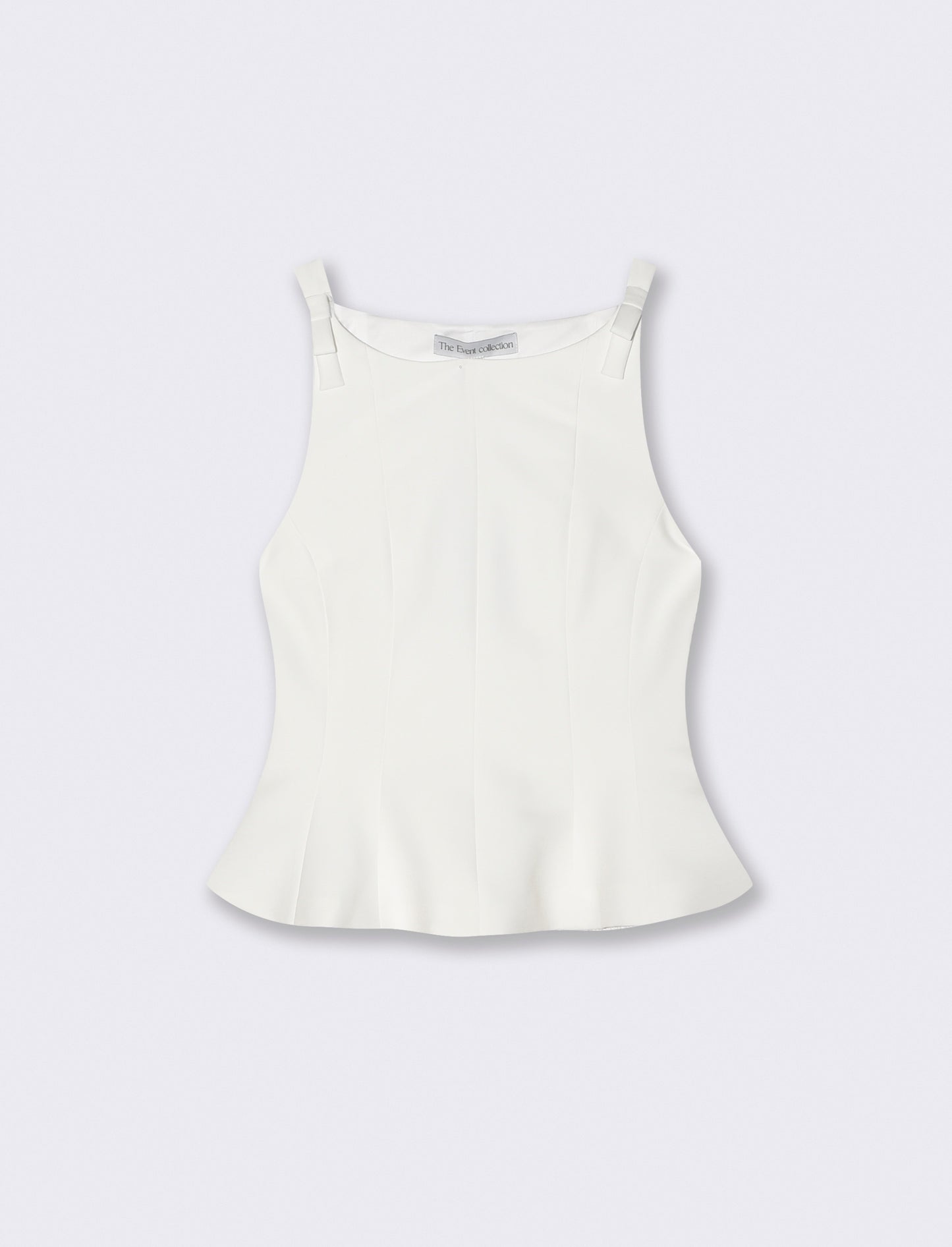 Top con fiocchi sulle spalle per donne - Bianco latte