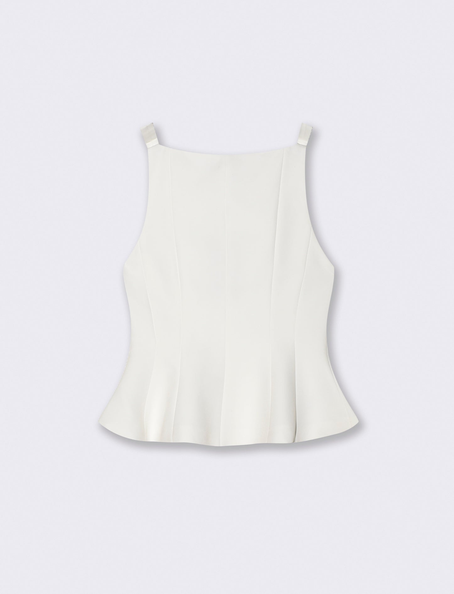 Top con fiocchi sulle spalle per donne - Bianco latte