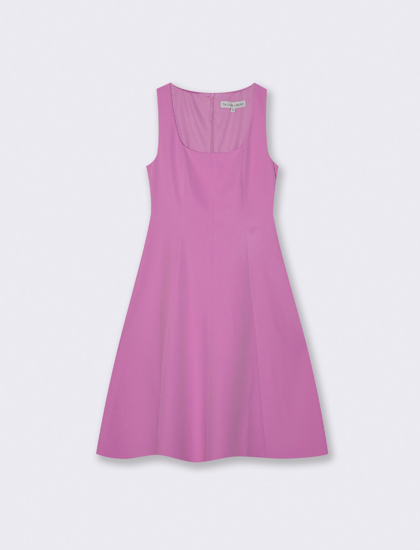 Vestito Midi Smanicato con Scollo Profondo - Viola orchidea