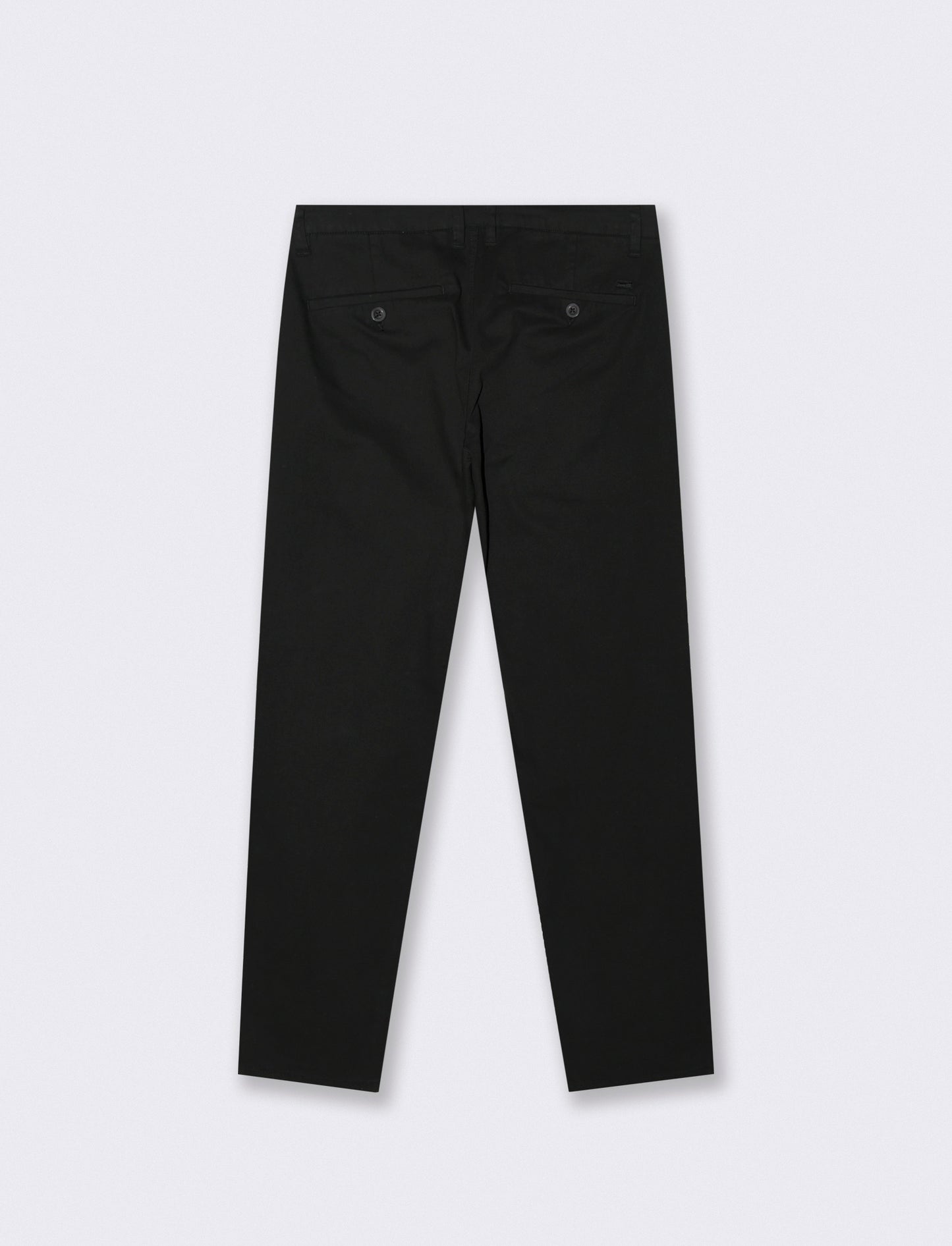 Pantaloni Chino Slim Fit in Twill Cotone - Nero