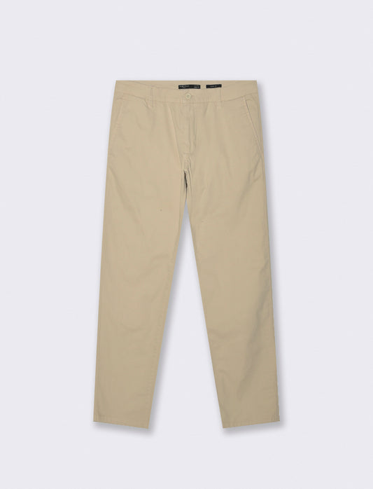 Pantaloni Chino Slim Fit in Twill Cotone - Sabbia