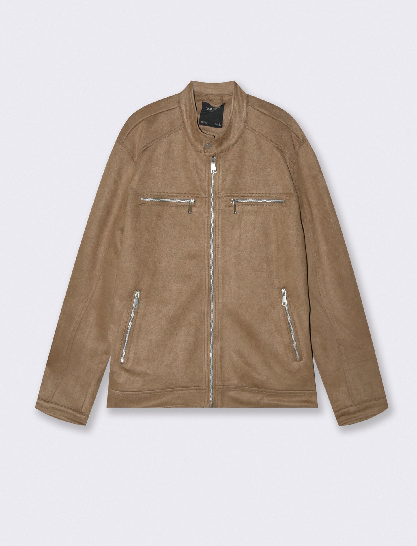 Giubbotto biker effetto scamosciato - Cammello
