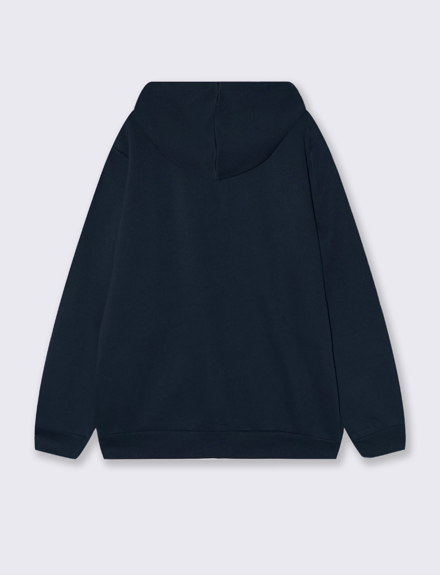 Felpa Basic con Cappuccio e Cerniera - Blu