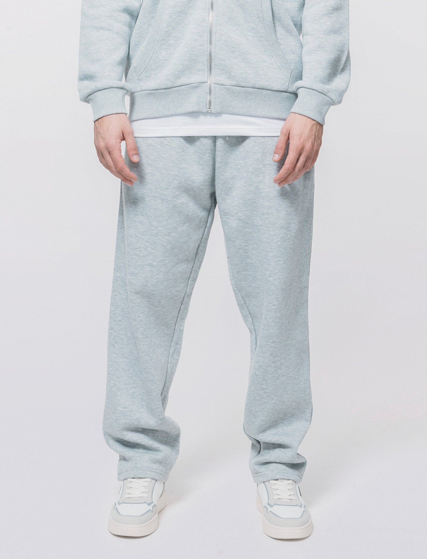 Straight Leg Jogger Sweatpants - Grey