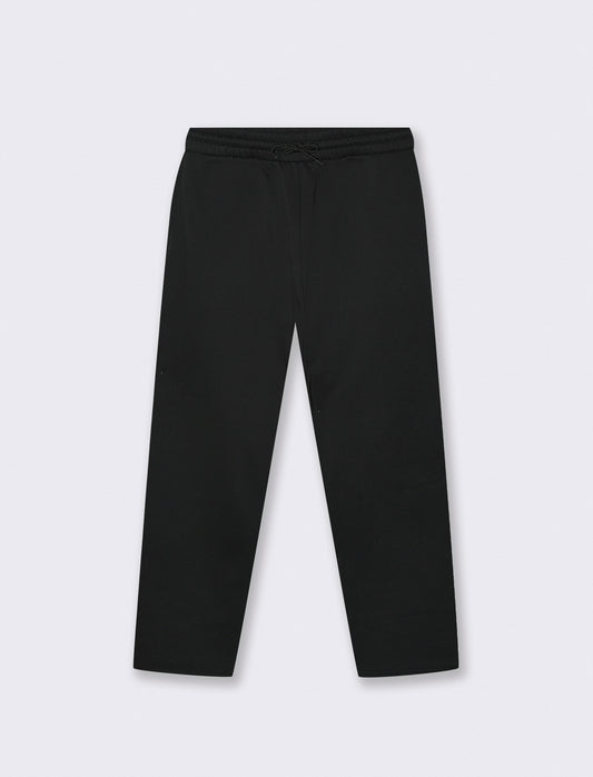 Straight Leg Jogger Sweatpants - Black