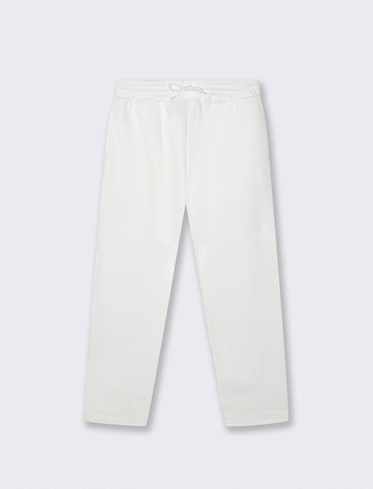 Straight Leg Jogger Sweatpants - White