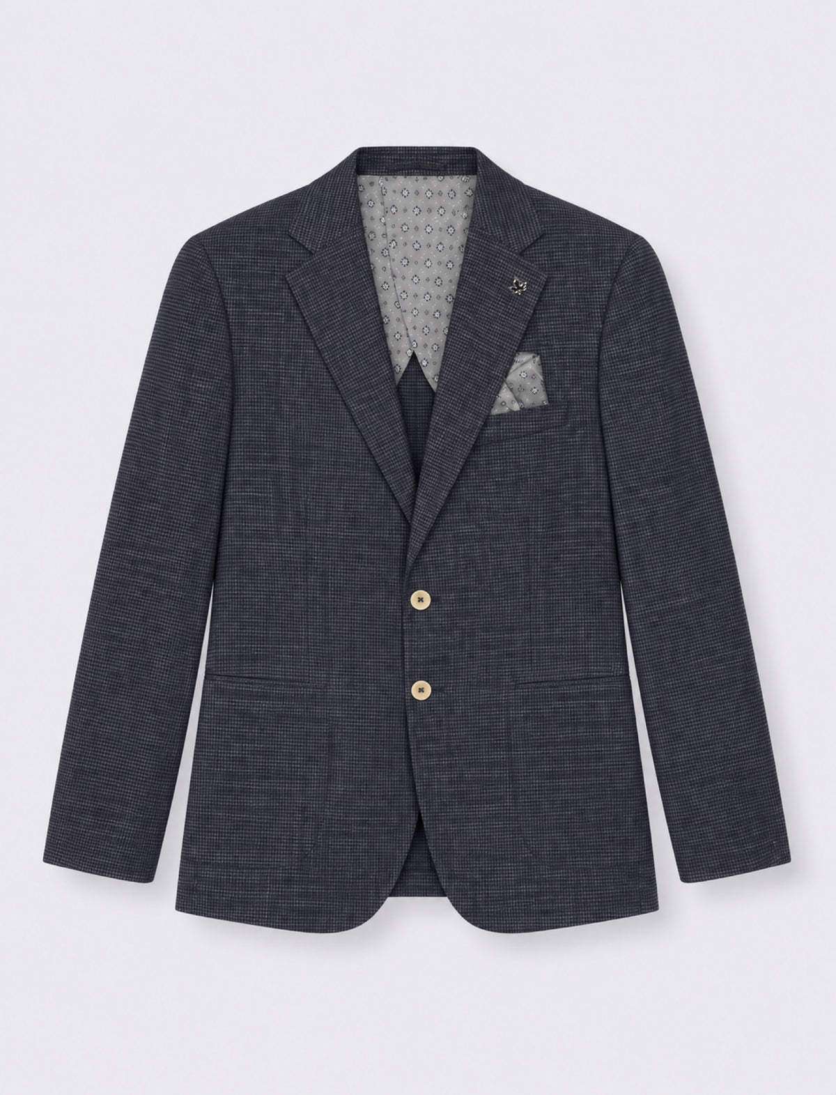 BLAZER DECOSTRUITO IN TESSUTO STRUTTURATO - Blu