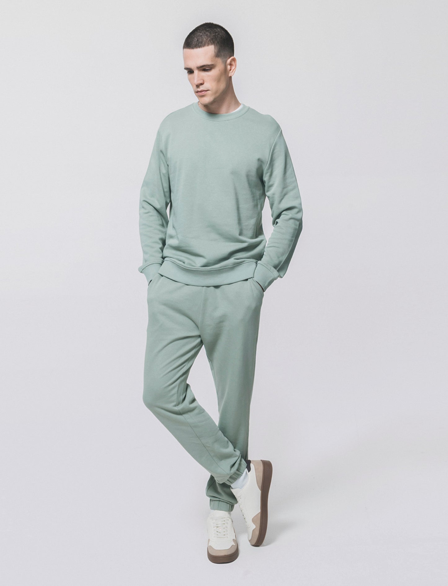 Basic Sweatpants with Pockets - Green