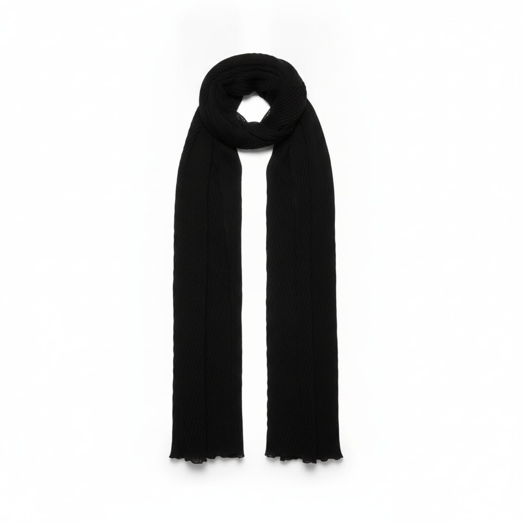 Foulard plisset effetto metallizzato donna - Nero
