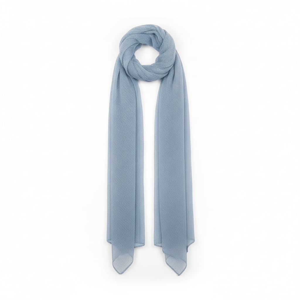 Foulard plisset effetto metallizzato donna - Denim