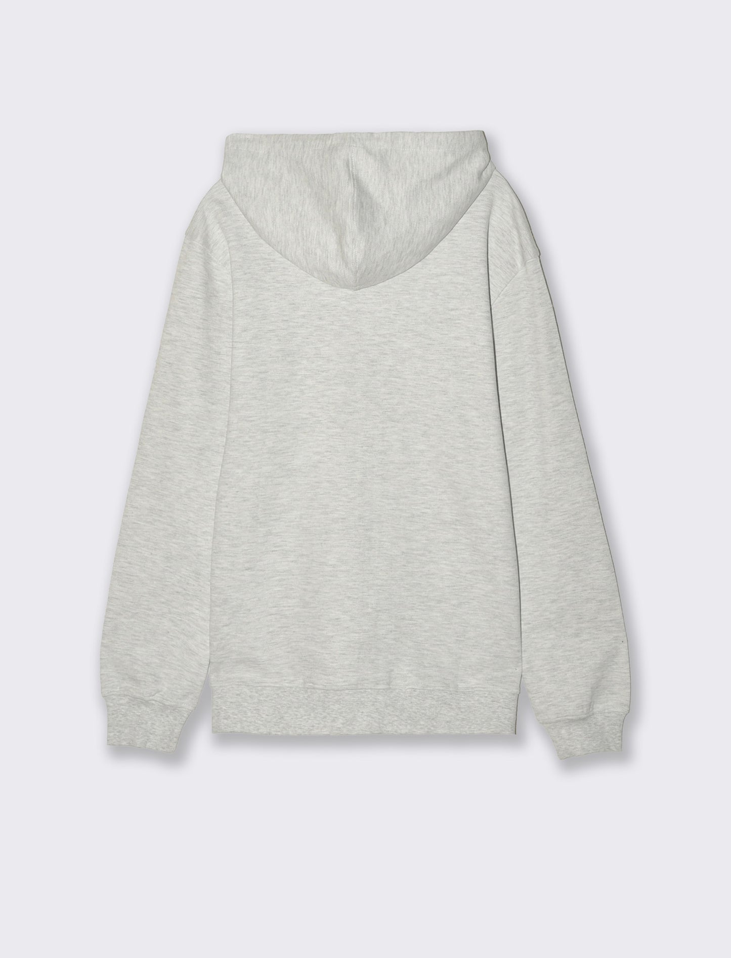 Pique sweatshirt with zipper and hood - Grey