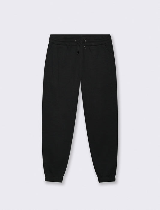 Pantaloni Jogger Basic in Piquet - Nero