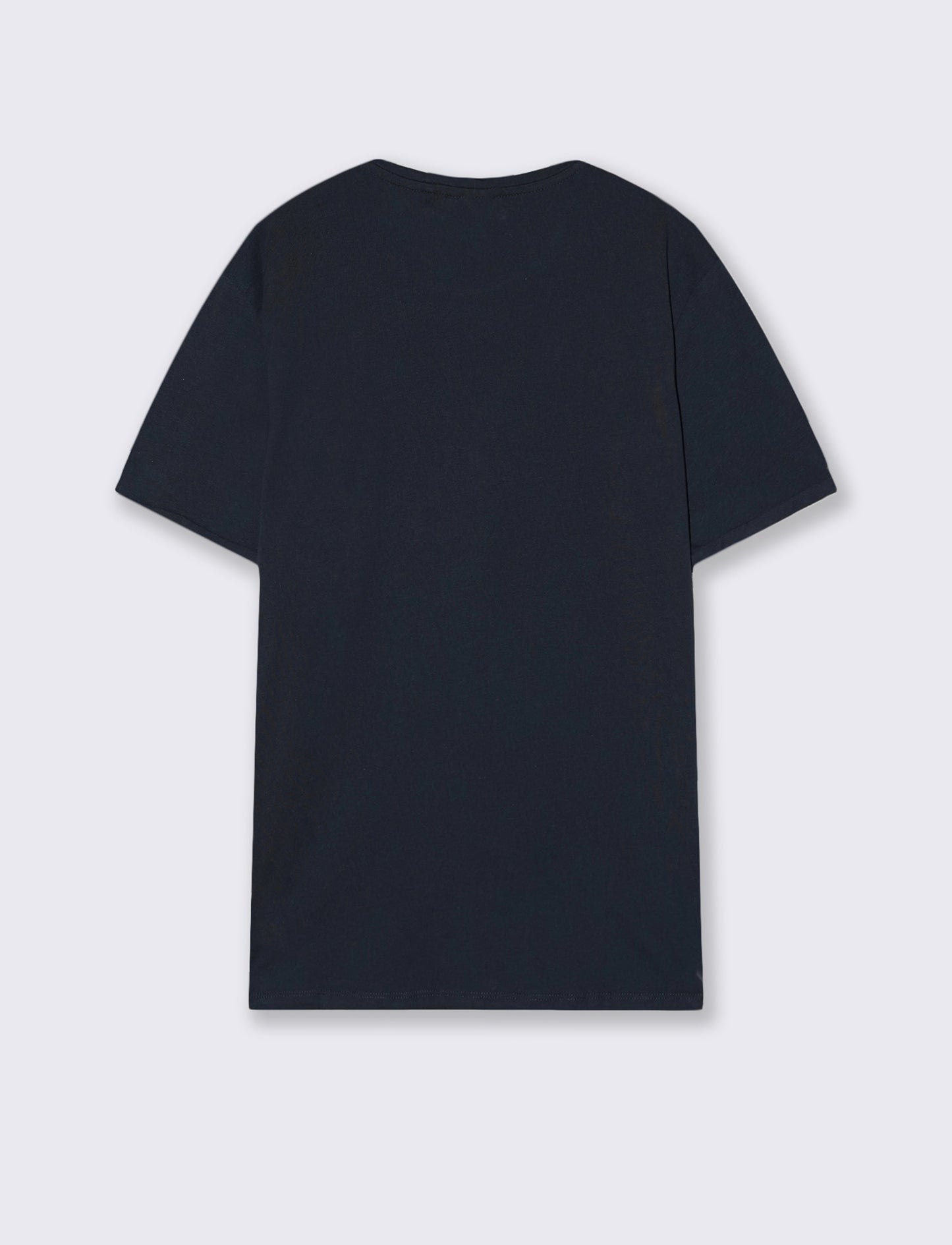T-shirt basic con tasca e maniche corte - Blu