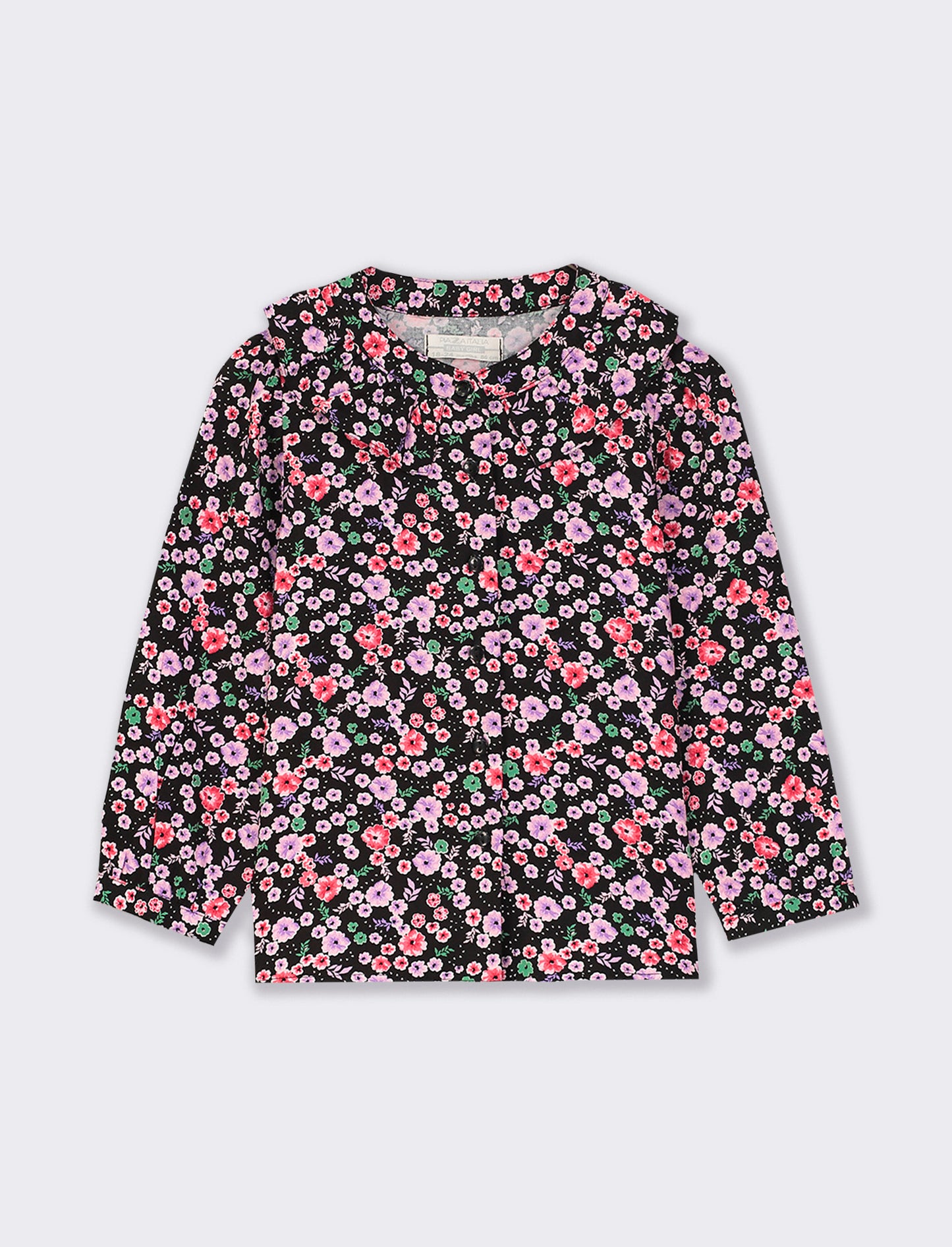 Printed Puff Sleeve Blouse in 2 Colors - Multicolor