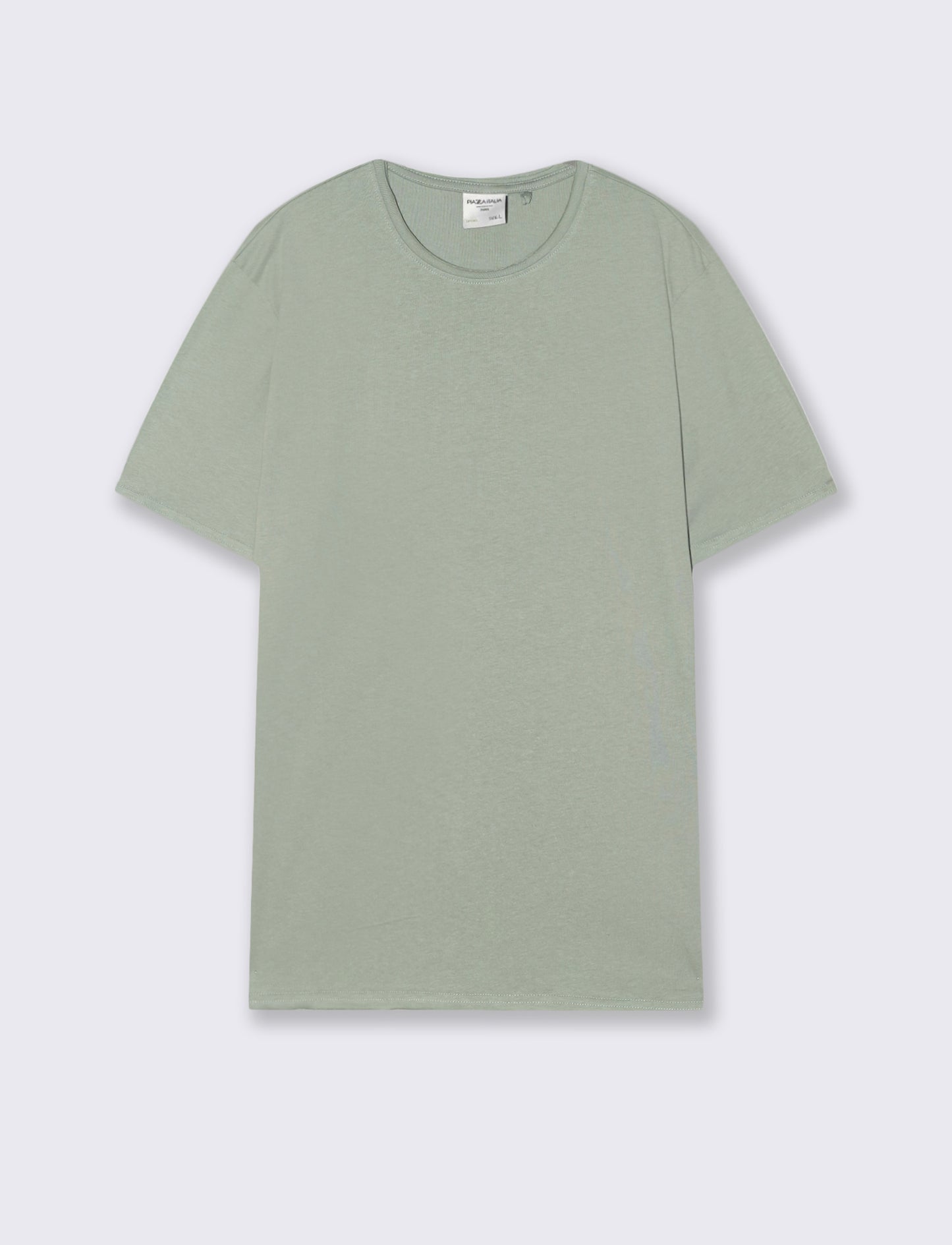 T-shirt Orli taglio vivo regular fit - Verde salvia