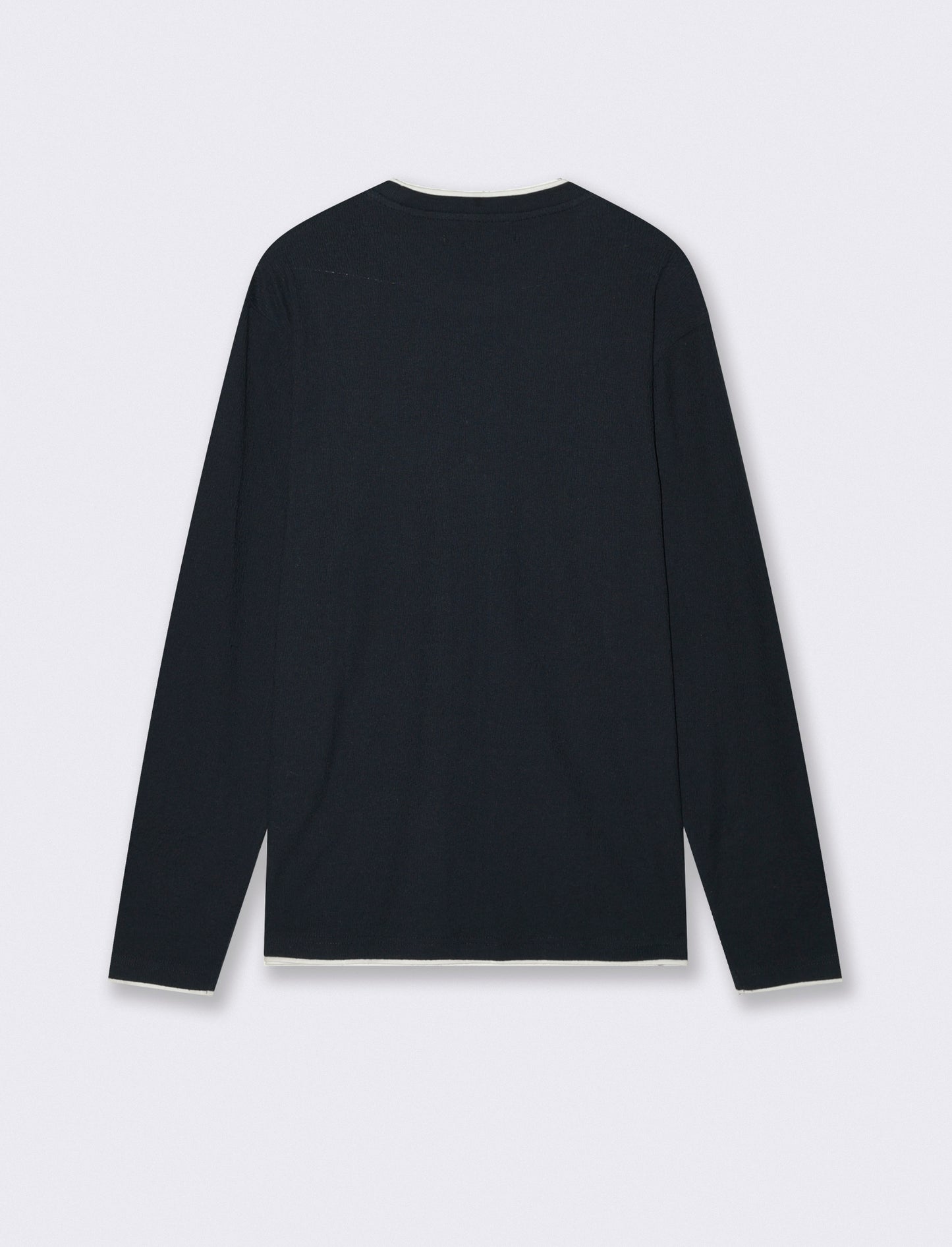 Maglia girocollo jacquard in misto cotone - Blu