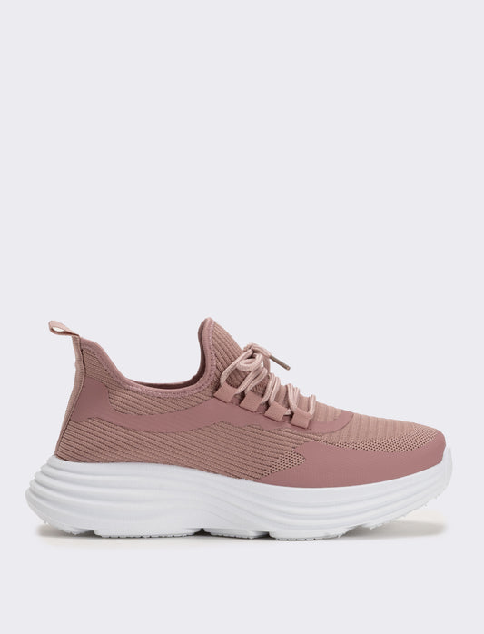 Sneakers ginniche in tessuto tecnico - Rosa cipolla