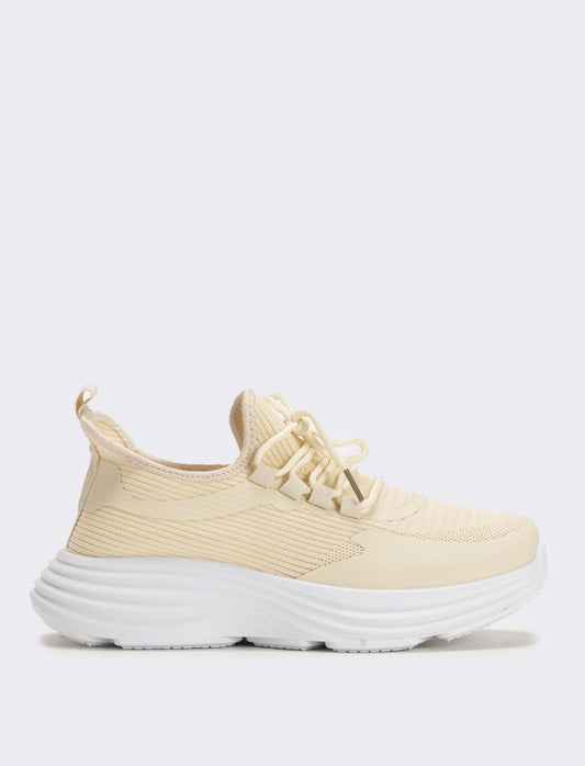 Sneakers ginniche in tessuto tecnico - Beige