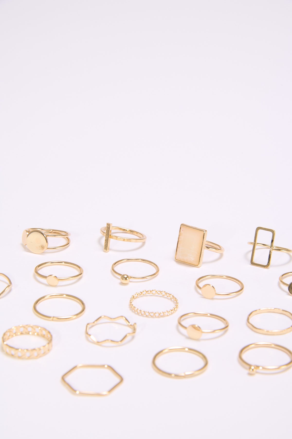 Anello donna card 18 pezzi sottili - Oro