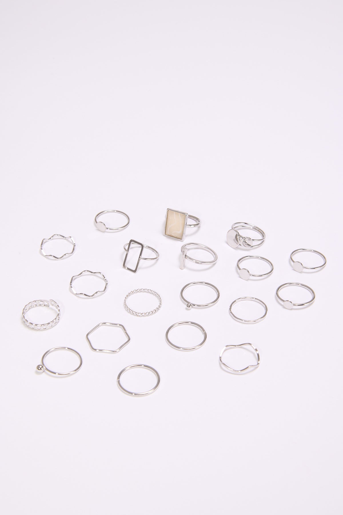 Anello donna card 18 pezzi sottili - Argento