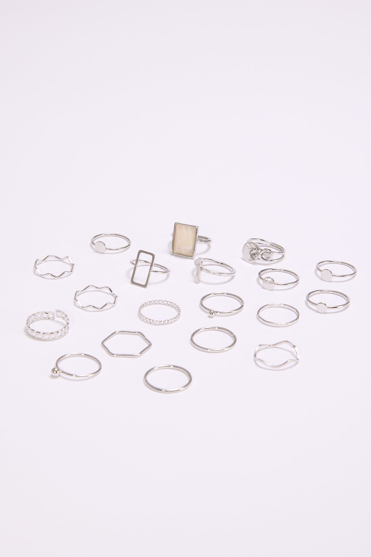 Anello donna card 18 pezzi sottili - Argento
